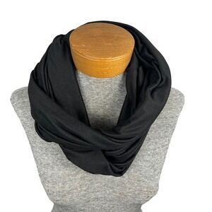 BEYOND YOGA Scarf Womens One Size Black Hidden Pocket Infinity